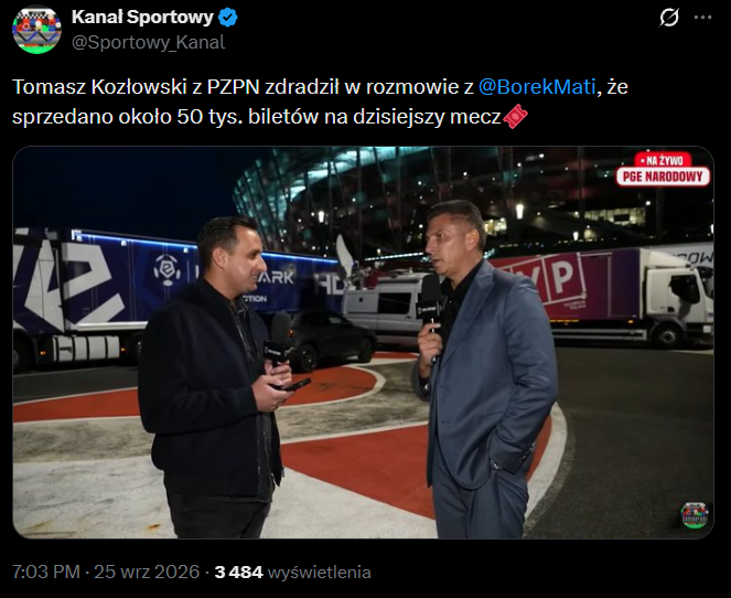 WOW! Tyle biletów SPRZEDANO na mecz Polska - Bośnia O.o